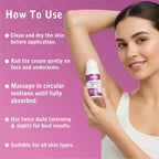 Trovieza Whitening Roll on Cream  for Face & Underarm, for Skin Glow & Moisturization, 50gm