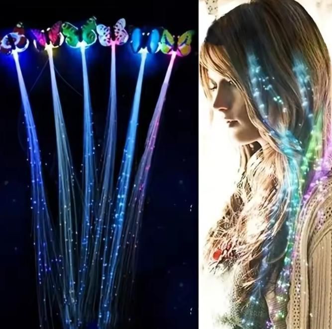 LED Flashing Light  Butterfly Hair Clip (Pack of 2 )