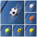 3D Broken Glass Football Car Sticker